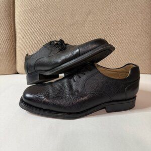 Belvedere Studio Bay Bridge Black Pebbled Leather Square Shoes Men’s Size 13 EEE